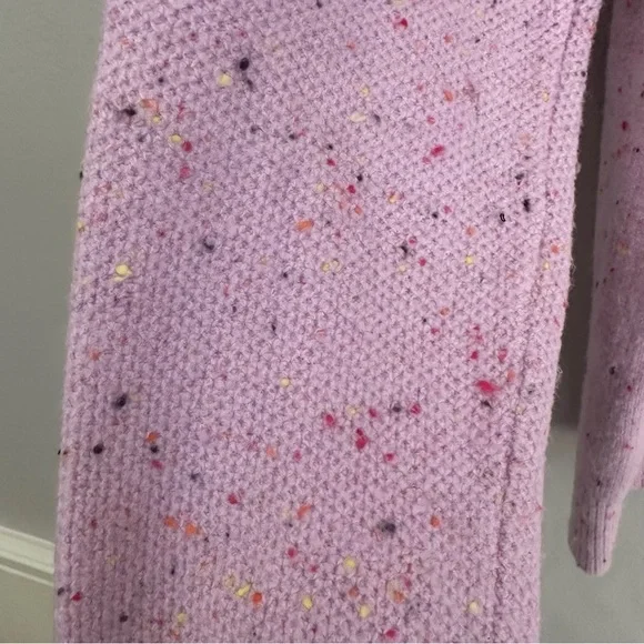 Loft Women's Light Pink Flecked Cowl Neck Sweater Size S GUC - Picture 5 of 9